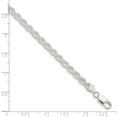 thumbnail image 2 of 925 Sterling Silver 4.5mm Solid Rope Chain Necklace - with Secure Lobster Lock Clasp 18", 2 of 3