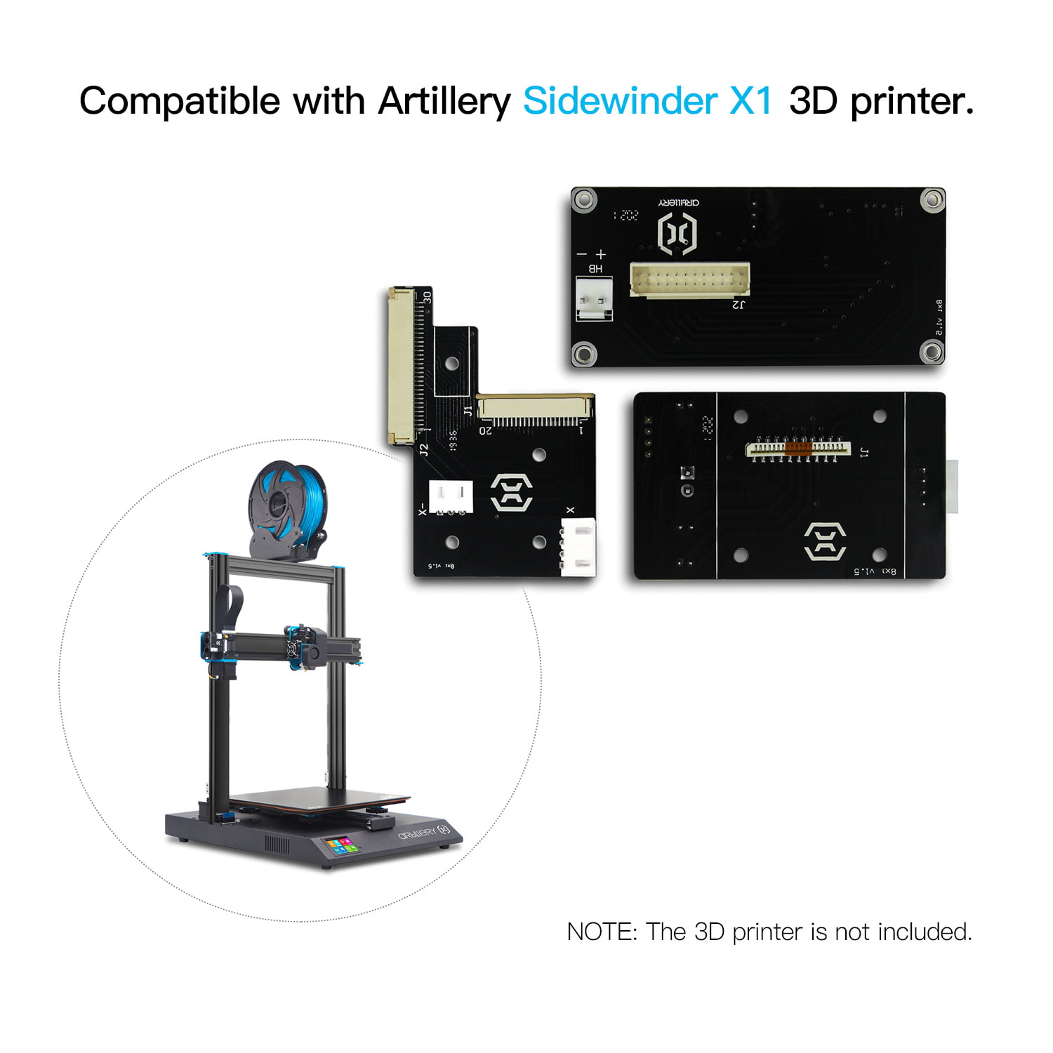 Spare parts and accessories for the improvement of 3D Artillery printer. Artillery 3D Printer PCB Adapter Board Replacement Kit for Sidewinder X1 SW-X1