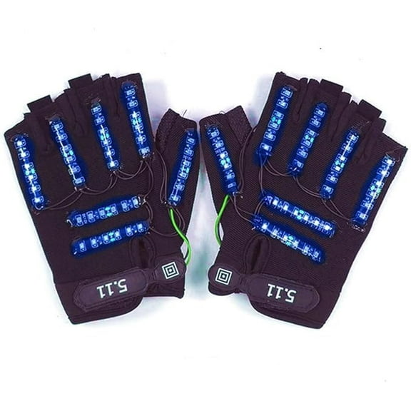 LED Flash Gloves,LED Light Gloves Light Up Gloves LED Skeleton Gloves Light Up Hand Gloves Led Party Gloves