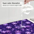 thumbnail image 5 of YFYANG Microfiber Dish Drying Mat for Kitchen, Reusable Abstract Purple Flower Doodle Large Dish Mat, 18" x 24", 5 of 9