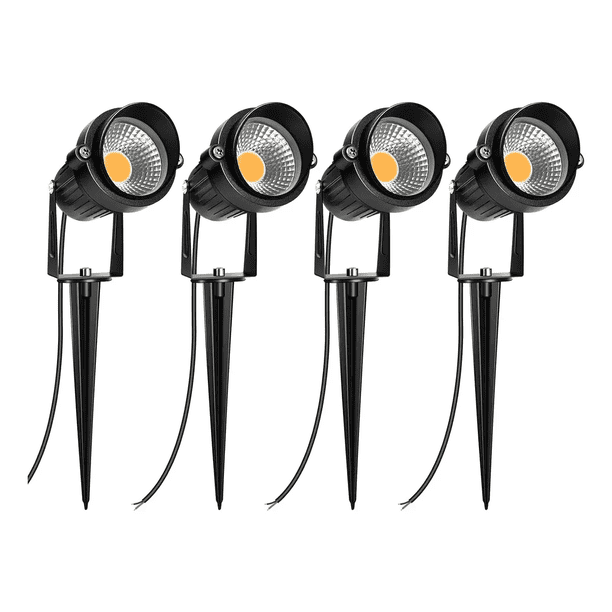 "Lámpara Led Estaca 12W IP65 Luz Cálida 4 Unidades para Jardín Exterior " LAB.G