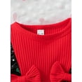 thumbnail image 4 of Infant Baby Girls 2Pcs Christmas Outfits Long Sleeve Cartoon Print Romper Dress with Headband Set, 4 of 8