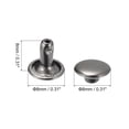 thumbnail image 2 of Unique Bargains 100 Sets Leather Rivets 8mm Double Cap Rivets 8mm Height Studs Gun-black, 2 of 5
