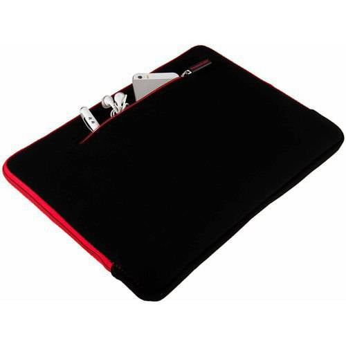 SUMACLIFE Microsuede Compact Padded Carrying Sleeve with Rear Pocket for 12", 13", 13.3" inch Notebook / Ultrabook / Laptop Devices