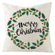 thumbnail image 2 of Fundamentos de almohada navideña con estampado de árbol de Navidad y muñeco de decoración del hogar Xihbxyly, 2 of 7