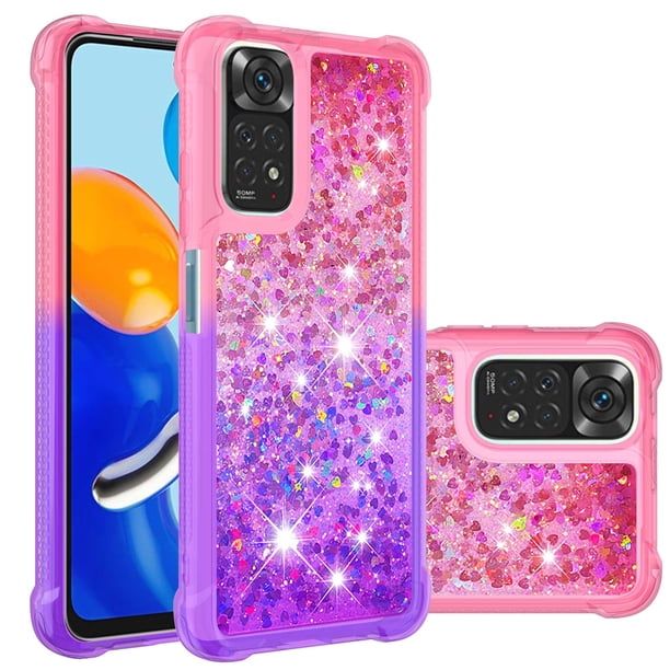 Funda para Xiaomi Redmi Note 11 4G/Note 11S 4G Transparente con Brillos Carcasa Protectora Antigolpes con Glitter Brillante