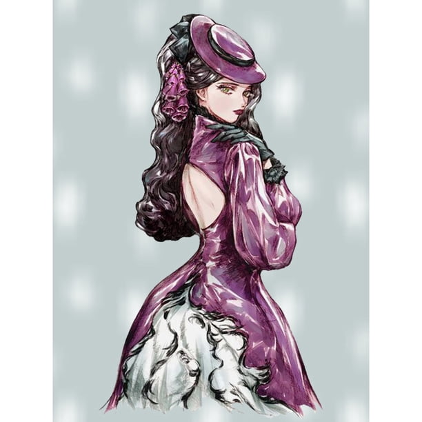 Pintura Diamante (DE9839) Cuadrado Chica Elegante Cuadro De Diamantes De Imitación (ZQR421) 20X30cm FLhrweasw Nuevo
