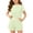 Light Green, variant on GiLiling Girls 2 Piece Lounge Set Striped Knit Short Sleeve T-Shirt and Elastic Waist Shorts Casual Summer (Light Green, 13-14 Years)