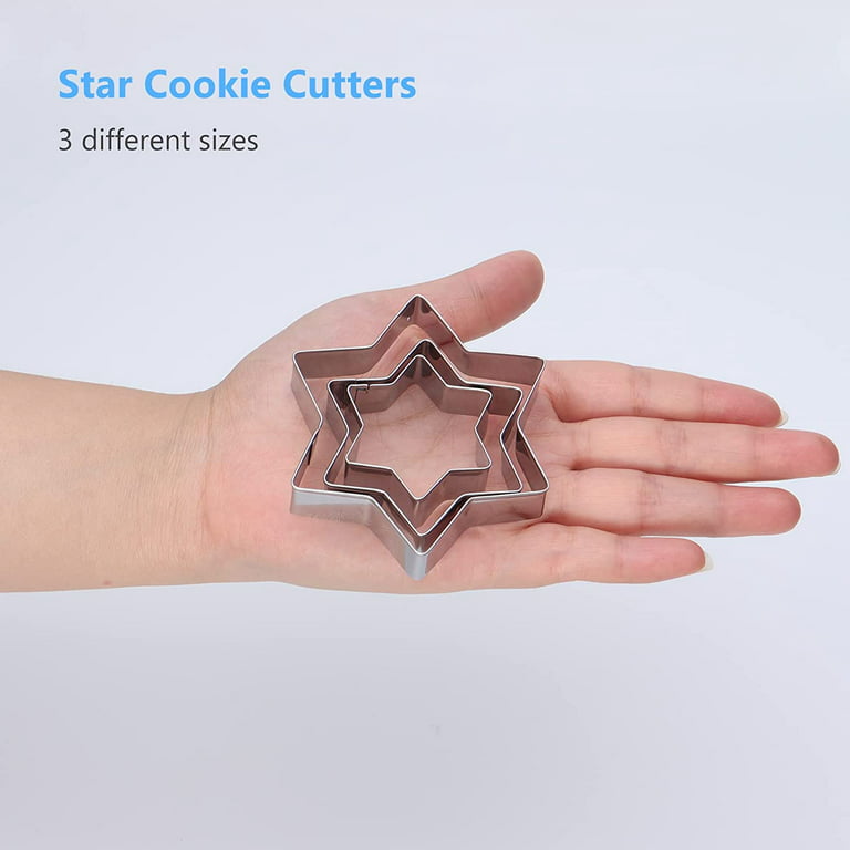 Gtmkina Metal Cookie Cutters Set, Flower Heart Round Star Shapes Small Cookie Cutter Set Stainless Steel 12 Pieces Mini Biscuit Cutter Molds for