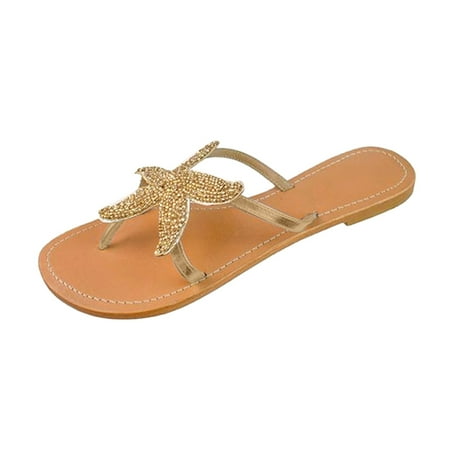 

TOYFUNNY Womens Shoes Retro Pentagram Flip Flops Flip Flops