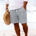 thumbnail image 2 of Fewfanhot Men's Elastic Waist Denim Shorts, Light Wash Relaxed Fit Casual Jean Shorts with Front Pockets, M-3XL, 2 of 7