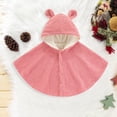 thumbnail image 2 of Krdevn Toddler Baby Girls Boys Winter Button Velvet Plain Hooded Cloak Cape Poncho Dress Up Clothes,Kids Clothing,2-4 Years, 2 of 6