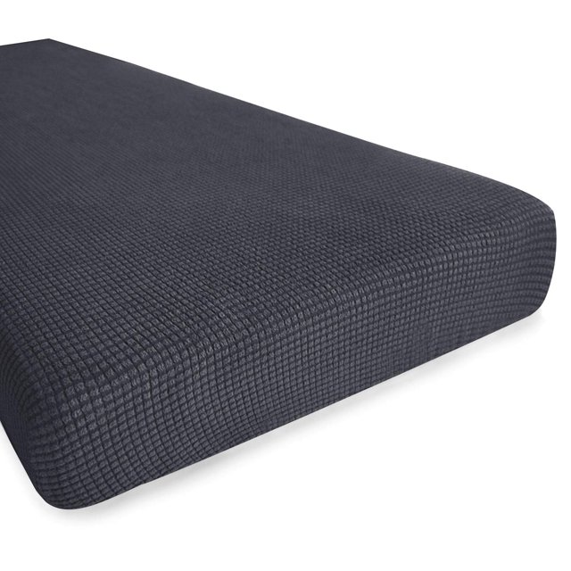 Hokway Stretch Couch Cushion Slipcovers Reversible Cushion Protector Slipcovers Sofa Cushion Protector Covers(Gray, Medium)