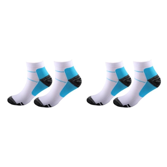 Calcetines de compresión Qarigey 2 unids/set para aliviar la fatiga del pie azul S/M
