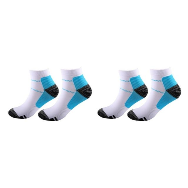 kurtrusly 1/2/3/5 2pcs/set Compression Socks For Women Performance And Reduce Fatigue Relieve blue S/M 2PCS