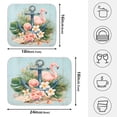 thumbnail image 2 of Ryvnso Flamingo Tropical Anchor Dish Drying Mat for Kitchen Countertop 16x18 Small Dish Pad Drainer Rack Dish Sink Mats, 2 of 7