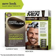 Just For Men Control GX Grey Reducing Shampoo, Gradual Hair Color for Stronger and Healthier Hair, 4 Fl Oz (Pack of 1) - Packaging May Vary