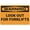 Warning Sign 4, variant on Hazard Look Out for Forklifts Sign - 8"x12" Retro Vintage Wall Decor Plaque for Home Bar Pub Kitchen Restaurant