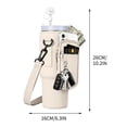thumbnail image 5 of BUTOMKY for Stanley Cup 40oz Water Bottle Holder with Strap - Insulated Neoprene Crossbody Bag with Phone Pocket, Adjustable Shoulder & Handheld Straps for Women/Girls, 5 of 8