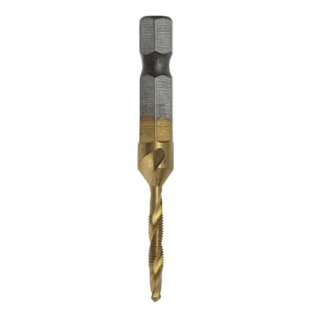 

Tap Drill Bits Hex Shank Titanium Coated Metric Screw Combination Tapping Bit for WoodM3