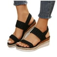 thumbnail image 5 of Mostsola Womens Sandals Wedge Espadrilles Dressy Slingback Heels Open Toe Platform Sandals, 5 of 9