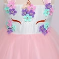 thumbnail image 4 of KAWELL Robe Fleurie Unicorn pour Filles Robe de Princesse Élégante Robe de Fête d'Anniversaire 2-8 Ans, 4 of 6