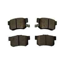 Rear Brake Pads Replacement For 2002-15 Honda Civic, 1991-2007 Accord, 02-06 Acura RSX, 04-08 TSX, 10-13 Suzuki Kizashi, 07-13 SX4, 00-09 S2000, 97-99 CL, 11-15 CR-Z, Set 4 Ceramic Brake Pads