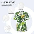 thumbnail image 4 of Balery Watercolor Green Tropical Baseball Jersey for Men Casual Button Down Shirts Short Sleeve Active Team Sports Uniform-Medium, 4 of 9