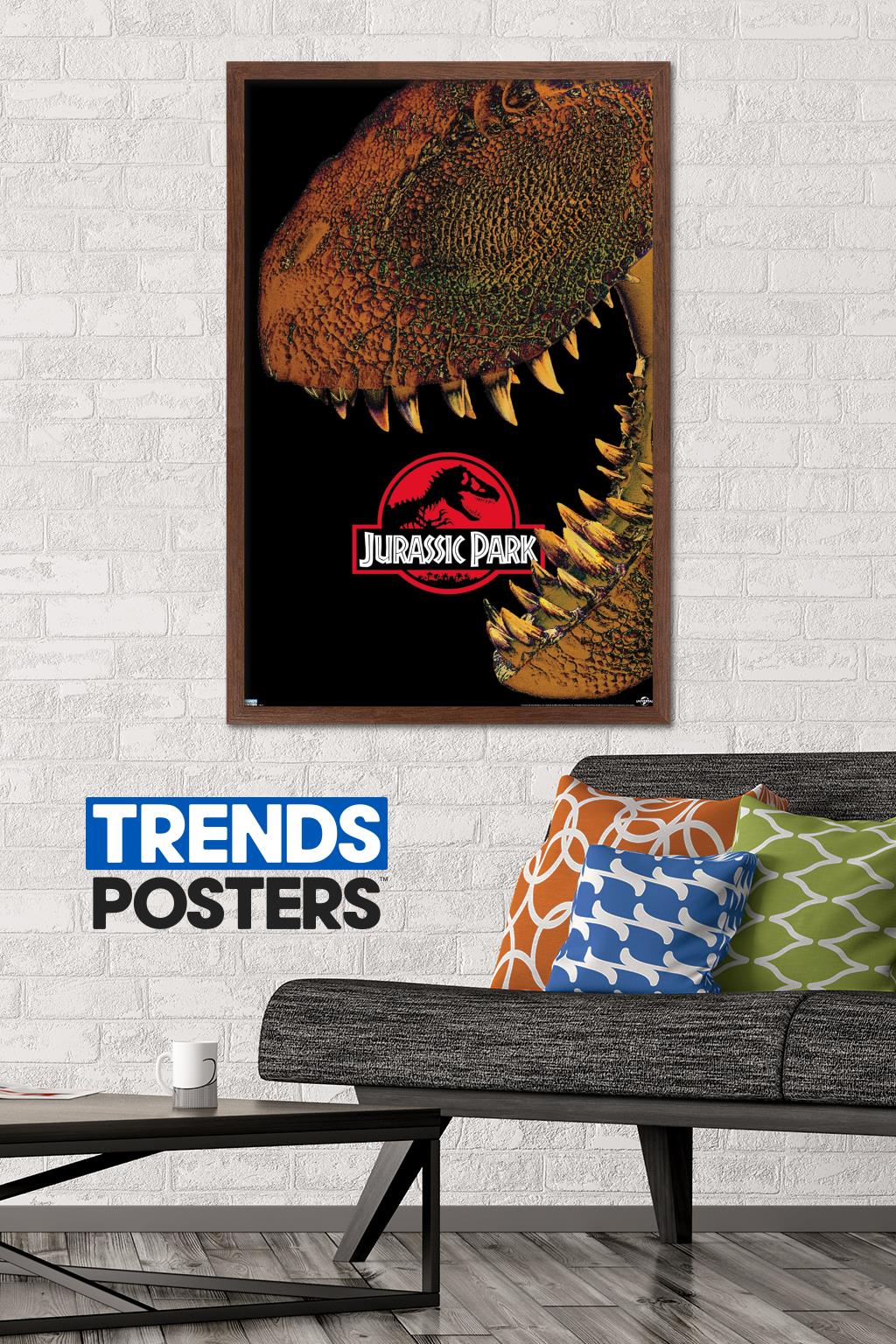 Jurassic Park - Bite Wall Poster, 22.375" x 34", Framed