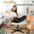 thumbnail image 5 of FDW Cross-Leg Home Office Chair - Armless Adjustable w/Wide Seat & U-Back,Beige, 5 of 7