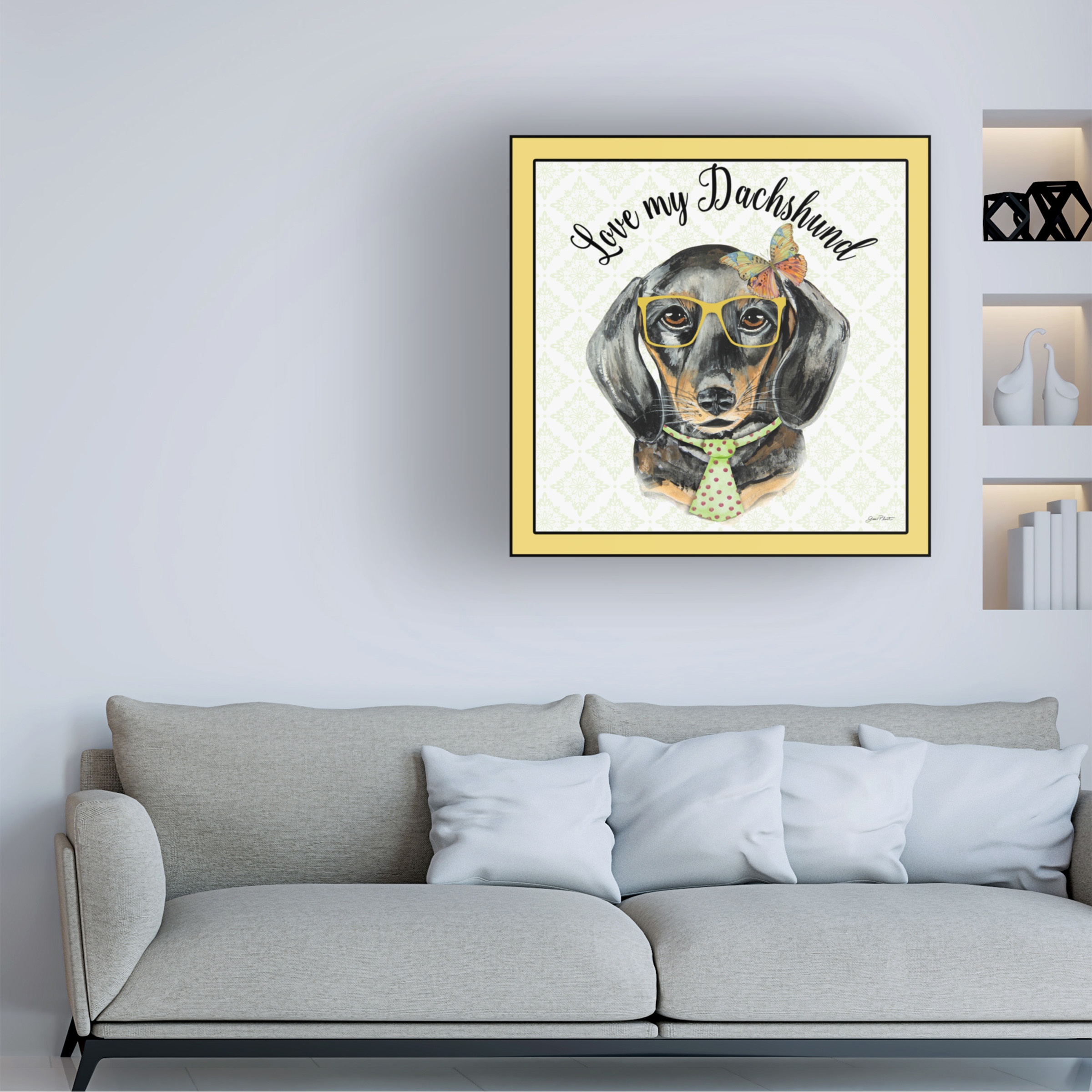 Trademark Fine Art 'Dachshund 2' Canvas Art by Jean Plout