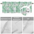 thumbnail image 3 of Kitchen Valances for Window, Watercolor Green Seagrass Coral Light Filtering Rod Pocket Valance Curtain, Abstract Marine Life Short Curtains Window Topper for Bedroom Bathroom Living Room 42x18in, 3 of 9