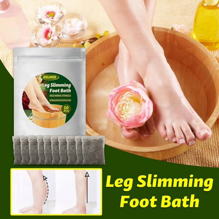 Tomshoo 10Pcs Leg Slimming Foot Bath Bags Mild Herbal Formula Increase  Blood Circulation Stimulate Detoxification Reduce Leg Edema