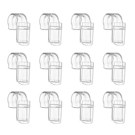 Pavo 12pcs Transparent Hanging Clips Plastic Laundry Clip Hooks for Bathroom