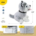 thumbnail image 3 of Peluche de peluche para perros husky de peluche, 20 cm, con etiqueta con su nombre para escribir, 3 of 3