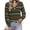 Army Green, variant on Womens Sweaters Striped Pullover Tops Lightweight Casual Long Sleeve Scalloped V Neck Knit Sweater,Holiday,Vacation Outfits,Resort Wear,Fall Winter Clothes