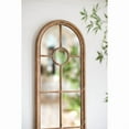 thumbnail image 3 of 24x79" Half-Round Elongated Mirror with Decorative Window Look Classic Architecture Style Solid Fir Wood Interior Decor, 3 of 3
