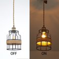 thumbnail image 2 of YLZSXIO Plug in Pendant Light, Black Farmhouse Hanging Chandelier Lights with Linen Shade, 16ft Golden Cotton Cord, Industrail Ceiling Lamp with Dimmable Switch, for Kitchen Island Living Room, 2 of 17