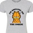 thumbnail image 3 of Garfield - I'm Smiling On The Inside - Juniors Fitted Graphic T-Shirt, 3 of 5