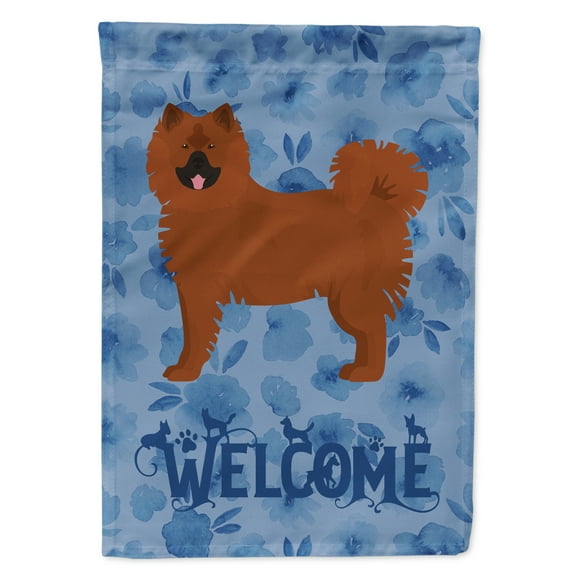 Eurasier Welcome Garden Flag
