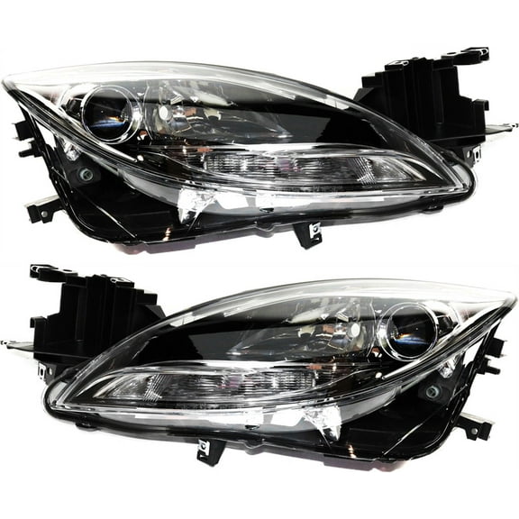 Garage-Pro Driver and Passenger Side Headlight for Mazda 6 2011-2013 Halogen Without bulb(s) CAPA Replaces# GEG1510K0E GEG1510L0E