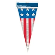 Stars and Stripes Patriotic Cone Cellophane Bags, 20-Count