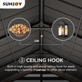 thumbnail image 4 of Sunjoy Hardtop Gazebo 13 x 13 ft. Outdoor Galvanized Steel Gazebo with Metal Gable Roof and Ceiling Hook, Suit for Patio and Backyard, Black, 4 of 12
