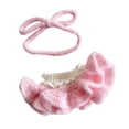 thumbnail image 4 of Muñeco de Peluche, Vestido Tejido, Accesorios para Fotos DIY, Disfraces de Juego de Imitación con Diadema, Haz Tus Propias Muñecas para Muñecas de 6,6 Rosa, 4 of 8