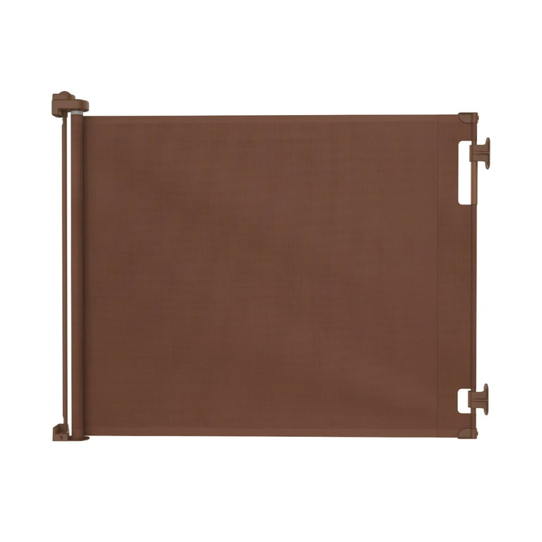 Safety 71 in. W x 33 in. H Indoor Outdoor Retractable Baby Gate Brown