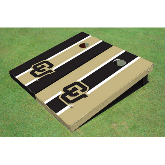 University of Colorado "CU" Alternating Long Stripe Cornhole Boards