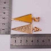Gold Color Zin Alloy Geometric Clip on Earrings for Women Party Prom Luxury Hypo-Allergenic Ear Clip