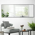 thumbnail image 4 of NeuType Miroir Pleine Longueur sur Pied Rectangulaire Noir 55"x16 Pouces, 4 of 8