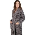 thumbnail image 2 of Barefoot Dreams Womens CozyChic Nightwear Sleepwear Short Robe Gray Large, 2 of 5