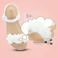 thumbnail image 2 of LULEX Girls Sandals White Flowers Dress Sandals Open Toe Princess Flat Sandals, 2 of 4